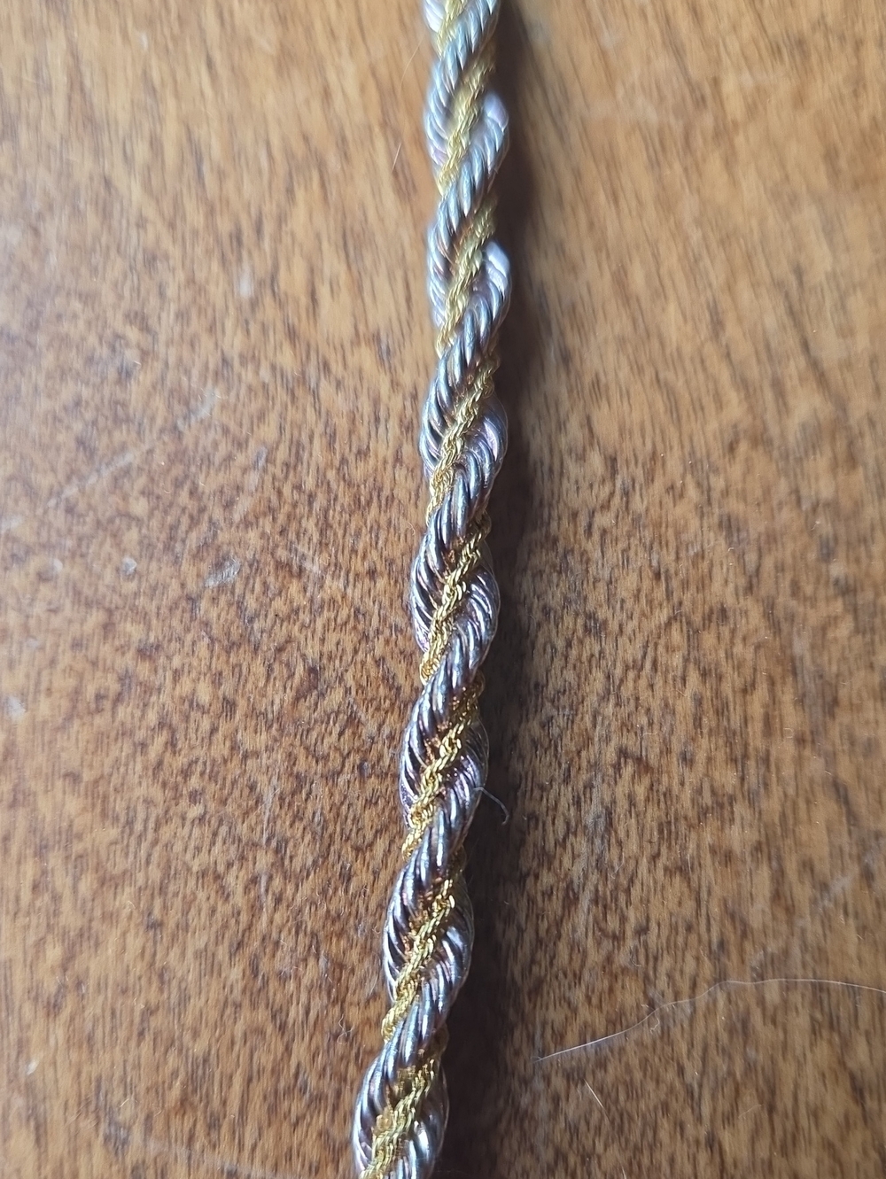 Two-Tone Twisted Rope Necklace